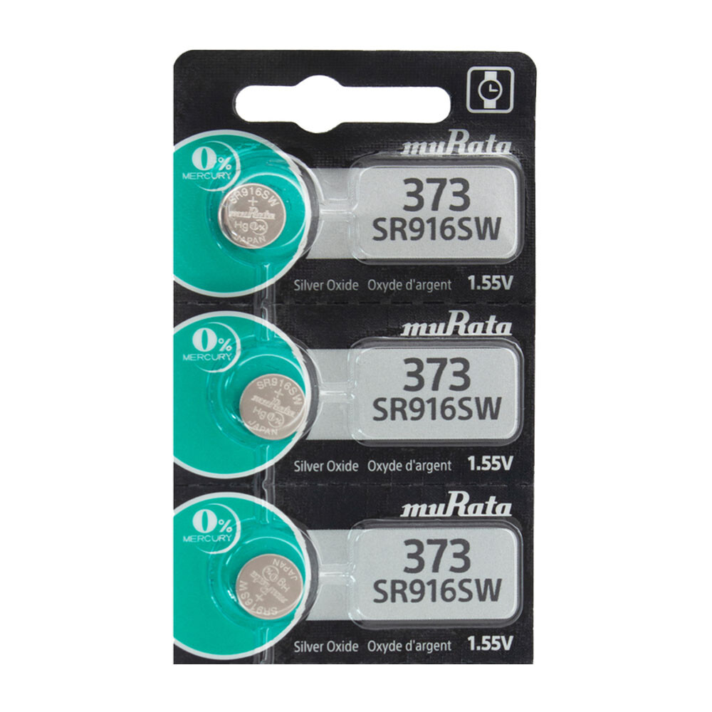 3 Pc Murata 373 SR916SW Silver Oxide Battery - Replaces Sony