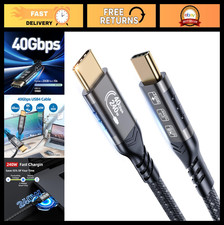 USB 4 Cable 3.3ft - 8K HD Display, 40Gbps Data Transfer, 240W Charging, Type-C C
