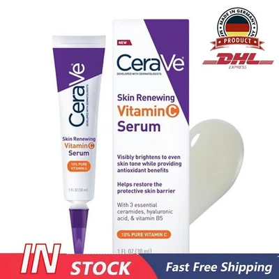 CeraVe Vitamin C Serum for Face with Hyaluronic Acid, Skin Brightening 30ML DE