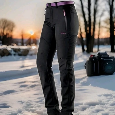 Tofern Softshell Outdoorhose, Fleecefutter Gr M schwarz