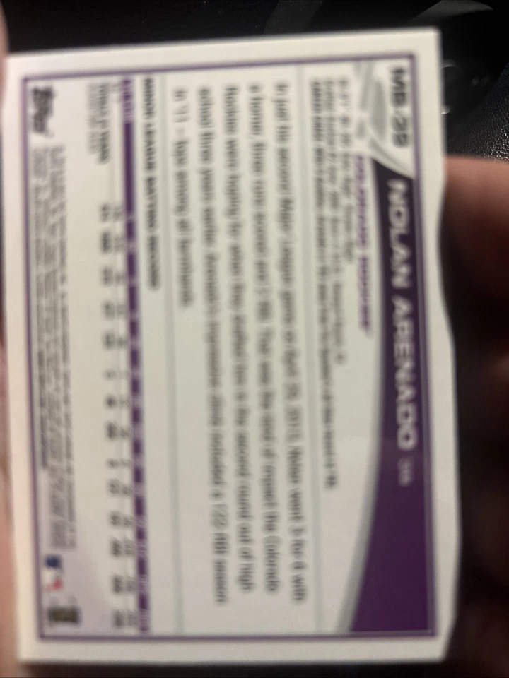 2013 Topps Chrome Update - Nolan Arenado #MB-39 (RC) - Image 2 of 2