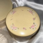 Antique Swans Down Powder Puff Handle & 2 French Ivory Containers 1 W/Flowers — photo 4
