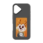 Case For iPhone NFC E Ink Smart Display for Photos Images iPhone 16 Plus Black