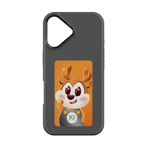 Cas pour iPhone NFC Affichage intelligent de l'encre E pour les photos Images iPhone 16 Plus noir