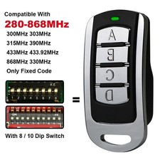 Compatible With 300Mhz 303Mhz 315Mhz 330Mhz 433Mhz 868Mhz With 8/10 Switch