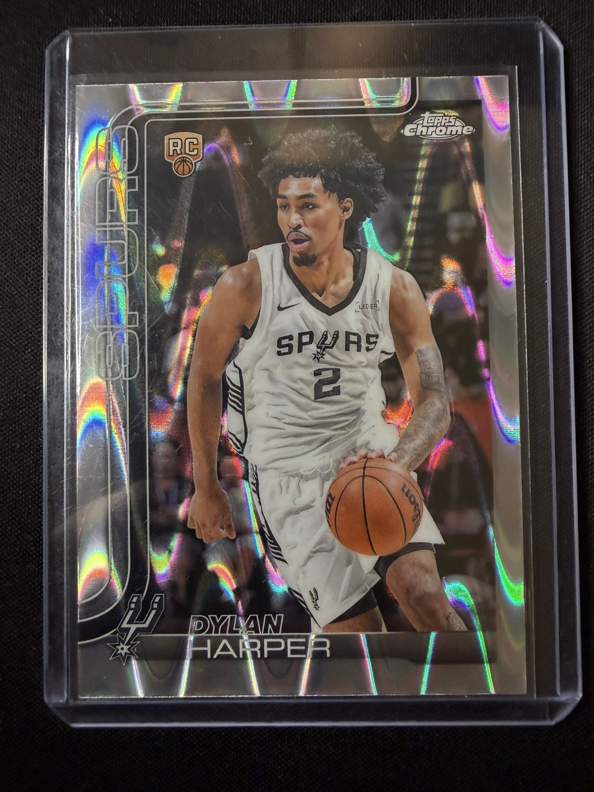 2025-26 Topps Chrome #252 Dylan Harper RayWave Refractor