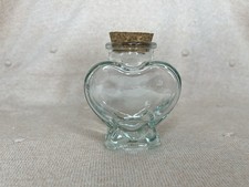 Heart Glass Bottles with Cork Lid - 3" x 3"
