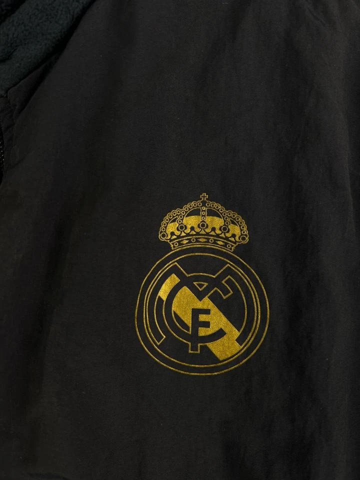 Chaqueta Bomber Fútbol Fútbol Fútbol Entrenamiento Polar Real Madrid Adidas Hombres Talla L ig93 Foto 4 de 4