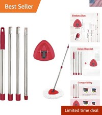 Mop Handle Stainless Steel 4-Section for Ocedar Spin Mop Replacement Pole