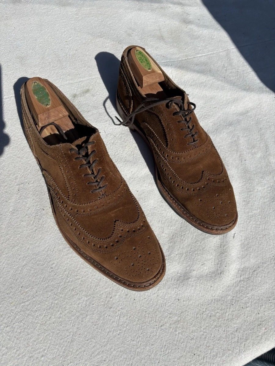 Allen Edmonds Schanutal Brown Nutmeg Suede wingtip Oxfords Men\'s 9 D Neumok Suede Wingtip Oxford | Men main image 4