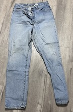 VTG Calvin Klein Jeans Womens 12 Double Stonewash Denim Union Made in USA 90s