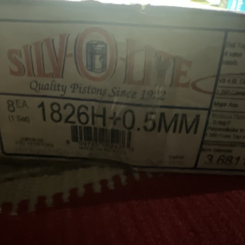 93-99 Cadillac Northstar 281 4.6L DOHC V8 (8)HYPER-EUTECTIC FLAT TOP PISTONS - Picture 3 of 3