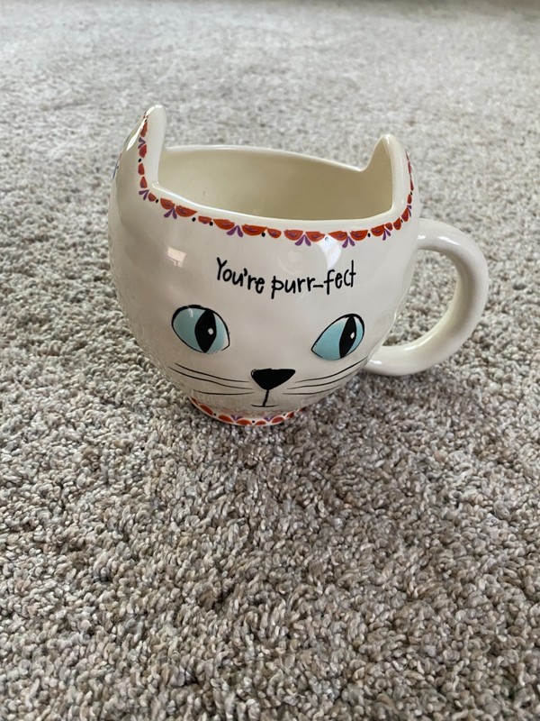 Natural Life Cat Kitten Coffee Tea Mug Cup “You’re Purr-fect” Boho Kitty