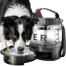 Dog Water Bottle Portable Bowls - 56oz Large Travel Water Bowl Dispenser for ...