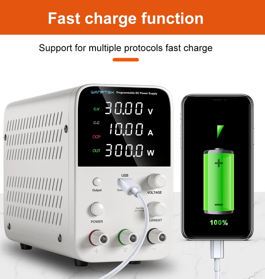 Fuente de alimentación de laboratorio DC ajustable 0-160V 0-2A conmutación de banco programable variable Foto 3 de 4