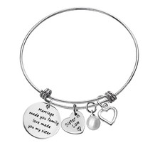 for Sister in Law Bracelet Sister in Law Gift Marriage Made You Family Love Made