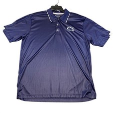 Champion Penn State Nittany Lions Polo Shirt Mens Large Navy Blue Chevron Golf
