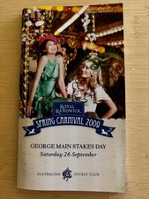 George Main Stakes Day Run At Randwick 26/9/2009 Racebook Programme