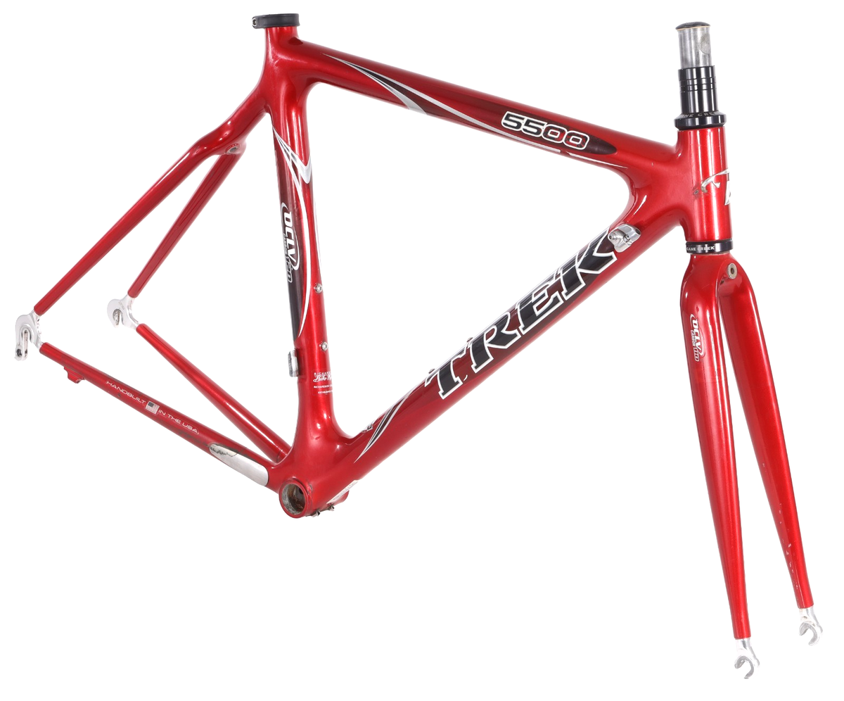 TREK 5500 OCLV カーボンフレーム Trek 5500 OCLV 120 Carbon Road Bike Frameset XS 52cm Pearl Red Rim