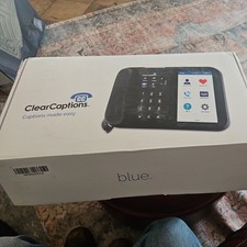 Clear Captions Blue Hearing Impaired Call Captioning Phone Open Box New
