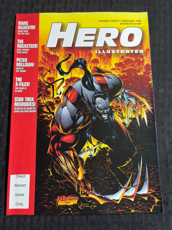 1995 HERO ILLUSTRATED Comics Magazine #20 FN+ 6.5 Silvestri / Rocketeer / X-File
