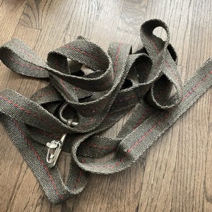 Vintage French Army Military Surplus Issued OD Green Truck Tow Strap 16ft Lift