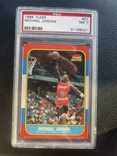 ?1986 Fleer Michael Jordan #57 PSA 7 Original Sharp Rookie Card G.O.A.T. HOF ?. rookie card picture