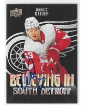 Moritz Seider Signed 2025/26 Upper Deck Red Wings Centennial South Detroit Card