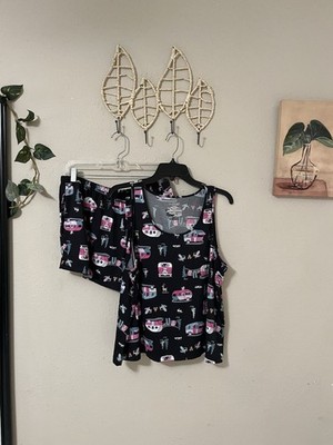 Joy Spun Pajama Set Shorts And Tank NWOT L