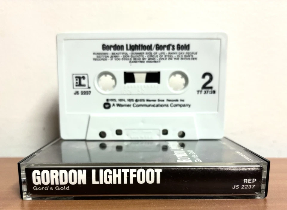 Gordon Lightfoot - Gord's Gold (1975 Cassette) Warner Bros Double Play Folk Tape Foto 3 de 4