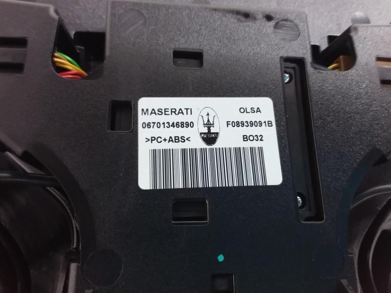 2019 MASERATI GHIBLI Black Overhead Console Roof Mounted W/ Map Lights OEM 