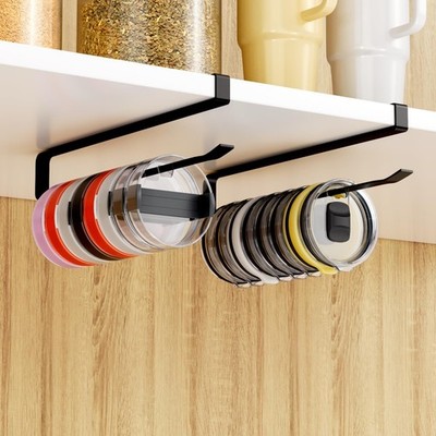 Quehun 2 PCS Tumbler Lid Organizers, Ample Lid Capacity Up to 30 Lids, No Adh...