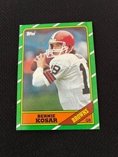 BERNIE KOSAR ROOKIE 1986 CLEVELAND BROWNS TOPPS NRMT #187 FOOTBALL CARD -