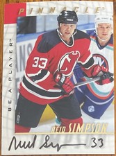 1997-98 Be A Player Autographs Reid Simpson #47 New Jersey Devils