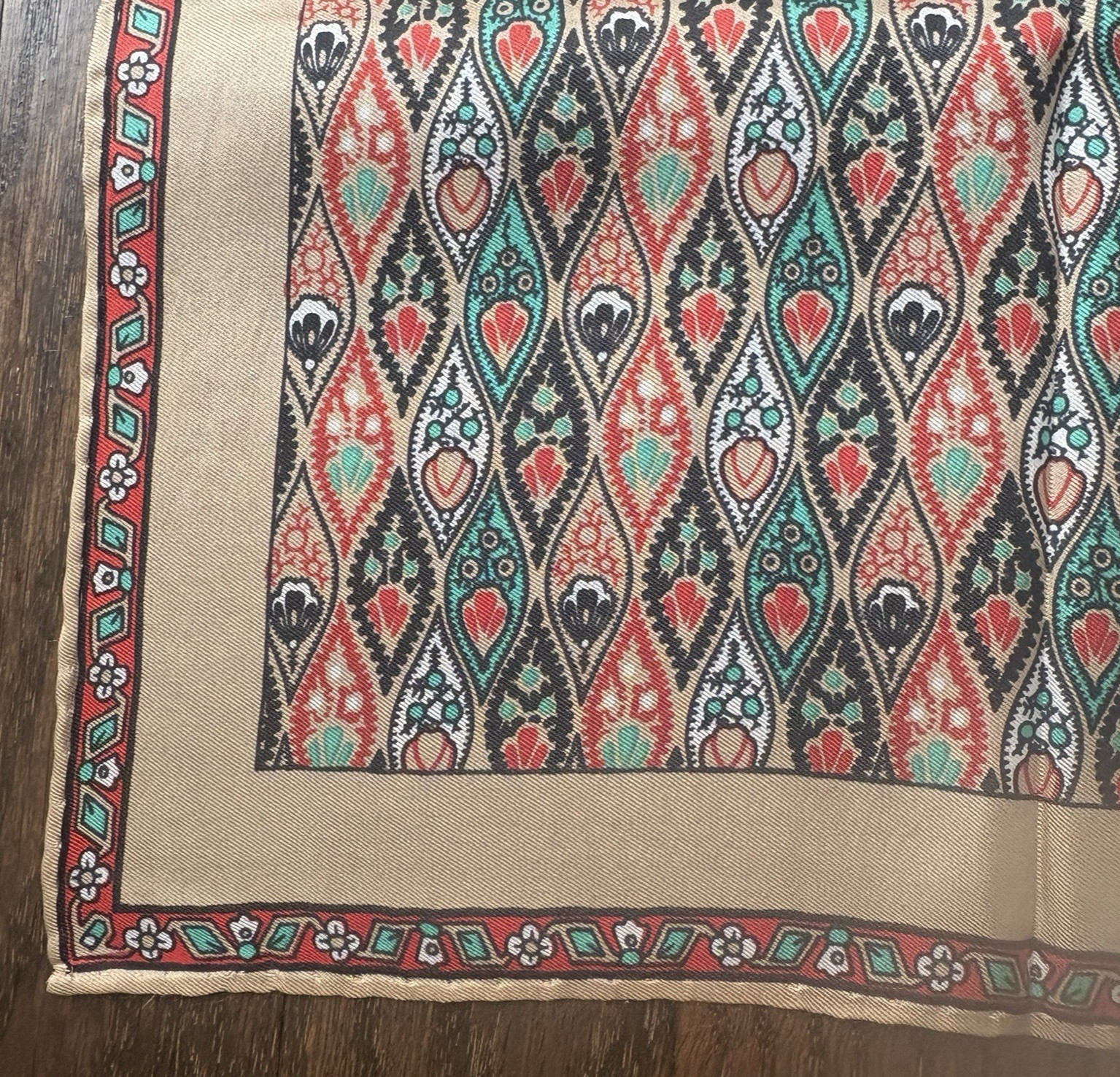 Echo Square Scarf Repeat Geometric Teardrop Patte… - image 7