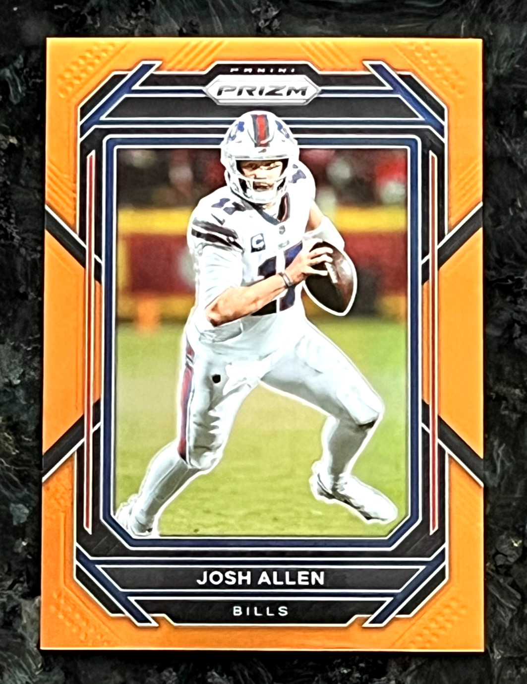 Josh Allen 2022 Panini Prizm Orange Prizm 25/249 Parallel Buffalo Bills #29