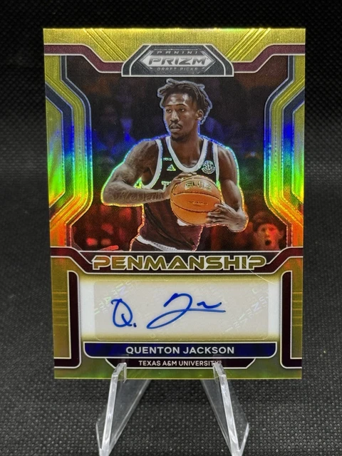 🔥GOLD AUTO 10/10!🔥 2022 Prizm Draft Picks PENMANSHIP Quenton Jackson