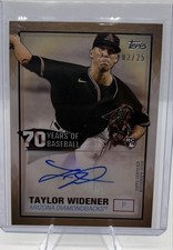 2021 Topps - 70 Years of Baseball Autographs Taylor Widener #70YA-TW Gold /25...