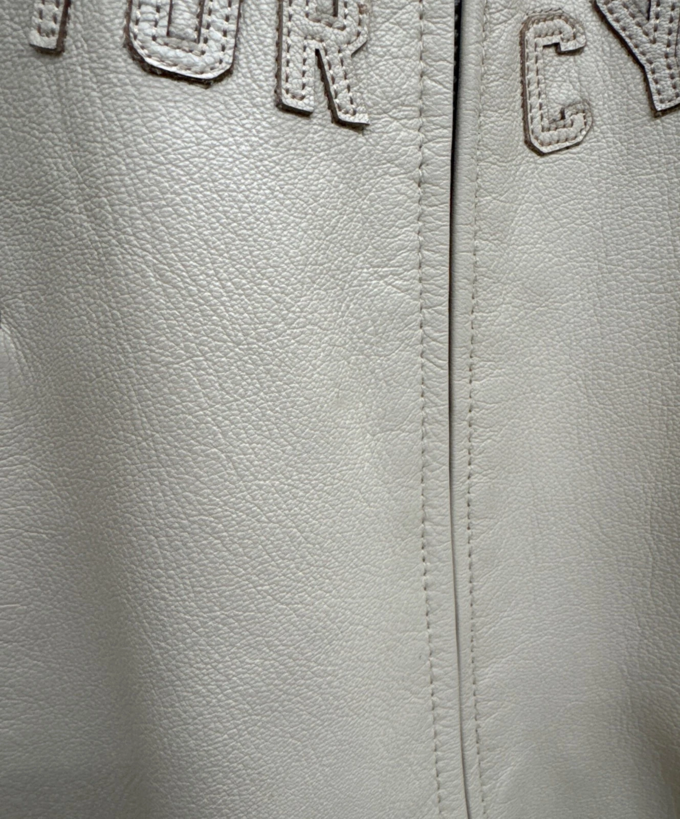 AVIREX 40th Anniversary Model Leather Riders Jacket Men's Size L Beige - product detail image 8