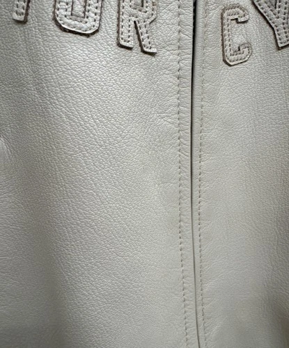 AVIREX 40th Anniversary Model Leather Riders Jacket Men's Size L Beige image 8