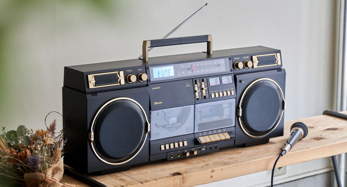 ORION SCR-B9 Bluetooth Boombox CD Cassette Player Retro 80s Style