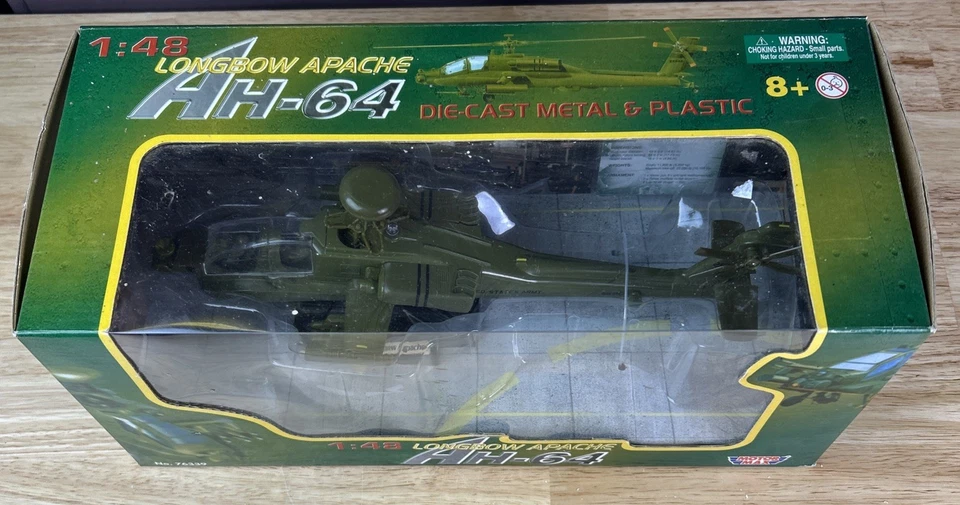 Vintage Motor Max No. 76339 AH-64 Longbow Apache Diecast Metal & Plastic NIB - Image 4 of 4