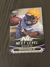 2020 Sage Hit Next Level Purple #95 JUSTIN JEFFERSON Football Card Rookie RC. rookie card picture