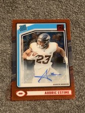2024 Panini Clearly Donruss Audric Estime Red Rated Rookie Auto /149 #93