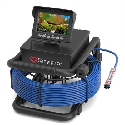 4.3' LCD Monitor Sewer Camera 165FT/50M HD Drain Pipe Inspection Camera 32GB