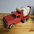 Vintage Tonka Metal Cement Mixer Truck Pressed Steel Red White