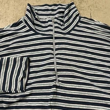 Vintage REI 1/4 Zip Base Layer Striped Shirt Mens Small Hiking Gorpcore USA Made