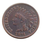---1871 Indian Head Cent Penny Extremely Fine As shown in the figure---