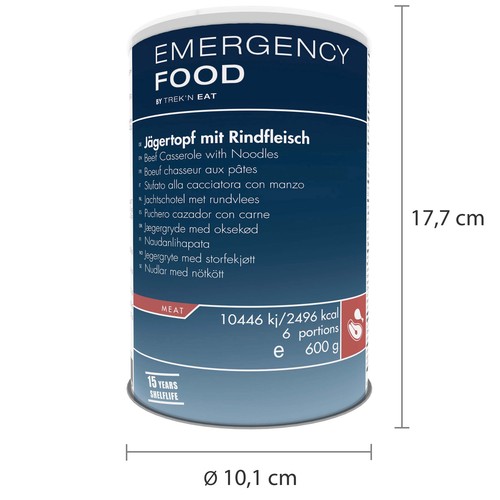 Emergency Food Jägertopf mit Rindfleisch und Nudeln 600g Prepper Langzeitnahrung - Bild 3 von 3
