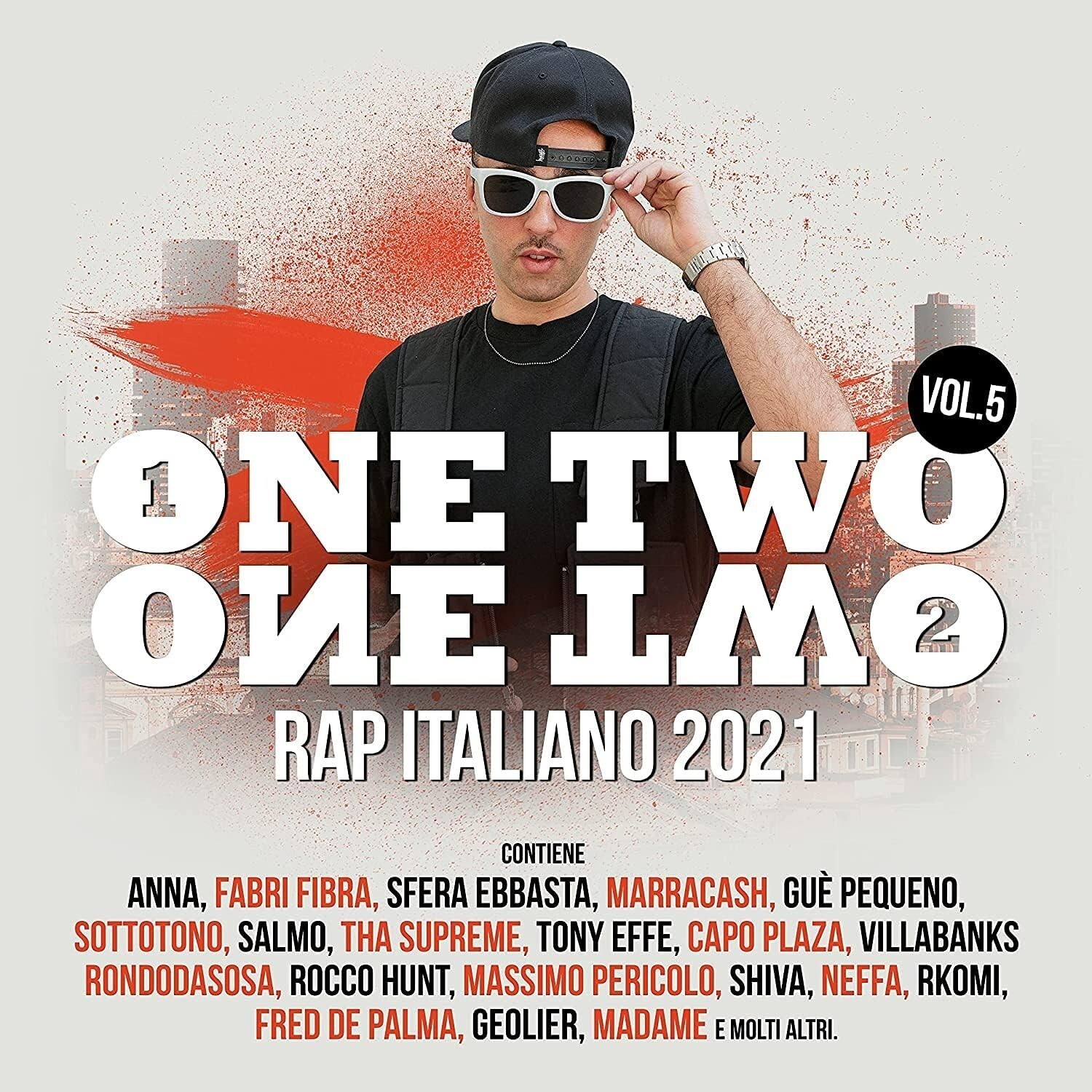 2 Cd ONE TWO ONE TWO VOL 5 RAP ITALIANO 2021 AA.VV Fabri Fibra Sfera Ebbasta etc